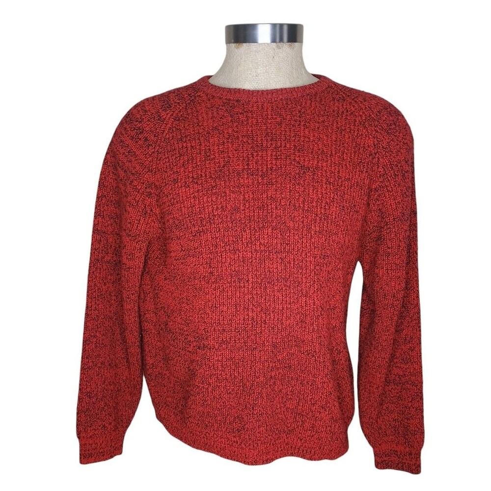 Trader Bay Sweater Mens Sz L Crewneck Grandpa Knit Vintage 90s